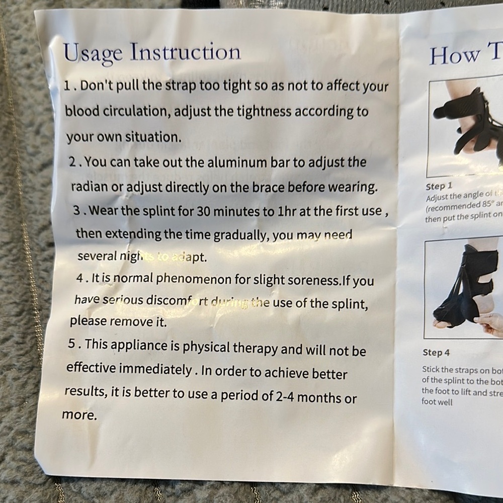 Gray Plantar Fasciitis Night Splint - Picture 6 of 12